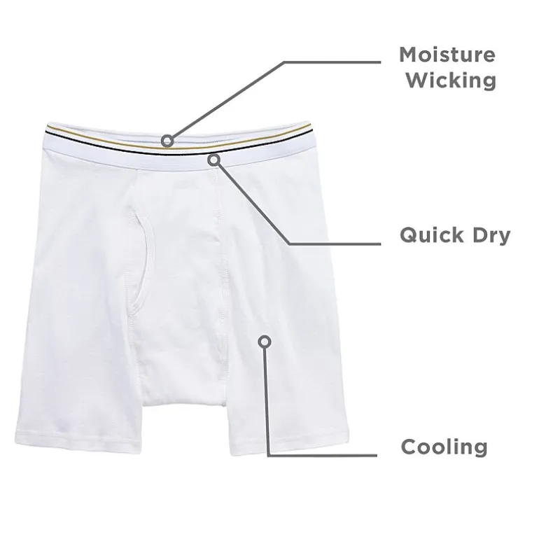 Stafford Dry + Cool Mens Big and Tall 4 Pack Boxer Briefs 302869