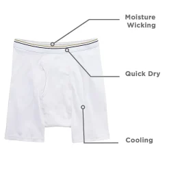Stafford Dry + Cool Mens Big 4 Pack Boxer Briefs 302869