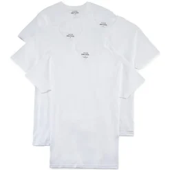Stafford Dry + Cool Mens 4 Pack Short Sleeve Crew Neck MOISTURE_WICKING T-Shirt
