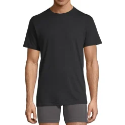 Stafford Dry + Cool Mens 4 Pack Short Sleeve Crew Neck MOISTURE_WICKING T-Shirt