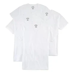 Stafford Dry + Cool Mens 4 Pack Short Sleeve Crew Neck Moisture Wicking T-Shirt