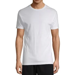 Stafford Dry + Cool Mens 4 Pack Short Sleeve Crew Neck Moisture Wicking T-Shirt
