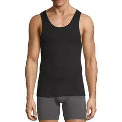 Stafford Dry + Cool Mens Round Neck Sleeveless Quick Dry 4 Pack Tank