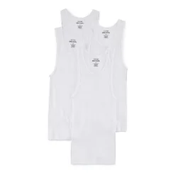 Stafford Dry + Cool Mens Round Neck Sleeveless Quick Dry 4 Pack Tank