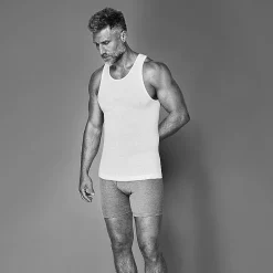 Stafford Dry + Cool Mens Round Neck Sleeveless Quick Dry 4 Pack Tank