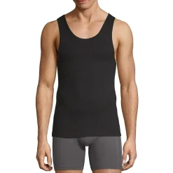 Stafford Dry + Cool Mens Round Neck Sleeveless Quick Dry 4 Pack Tank