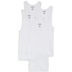 Stafford Dry + Cool Mens Round Neck Sleeveless Quick Dry 4 Pack Big and Tall Tank