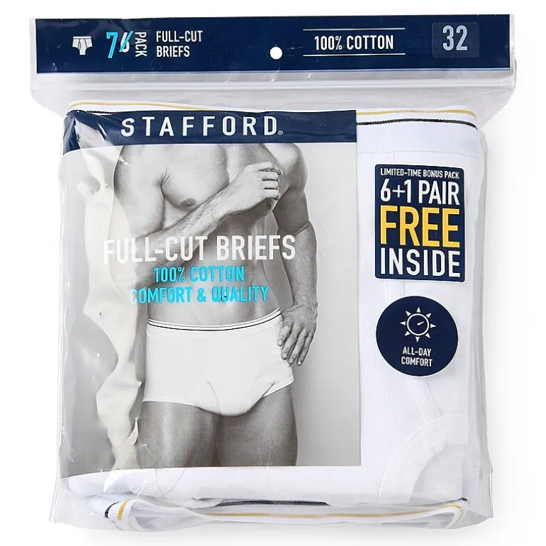 Stafford Full-Cut Bonus Mens 7 Pack Briefs 302865