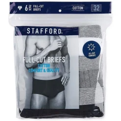 Stafford Full-Cut Mens Big and Tall 6 Pack Briefs 302852
