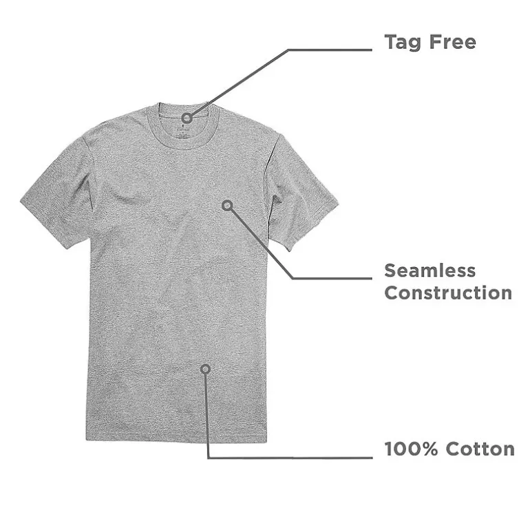 Stafford Heavyweight Cotton Mens 3 Pack Short Sleeve Crew Neck T-Shirt