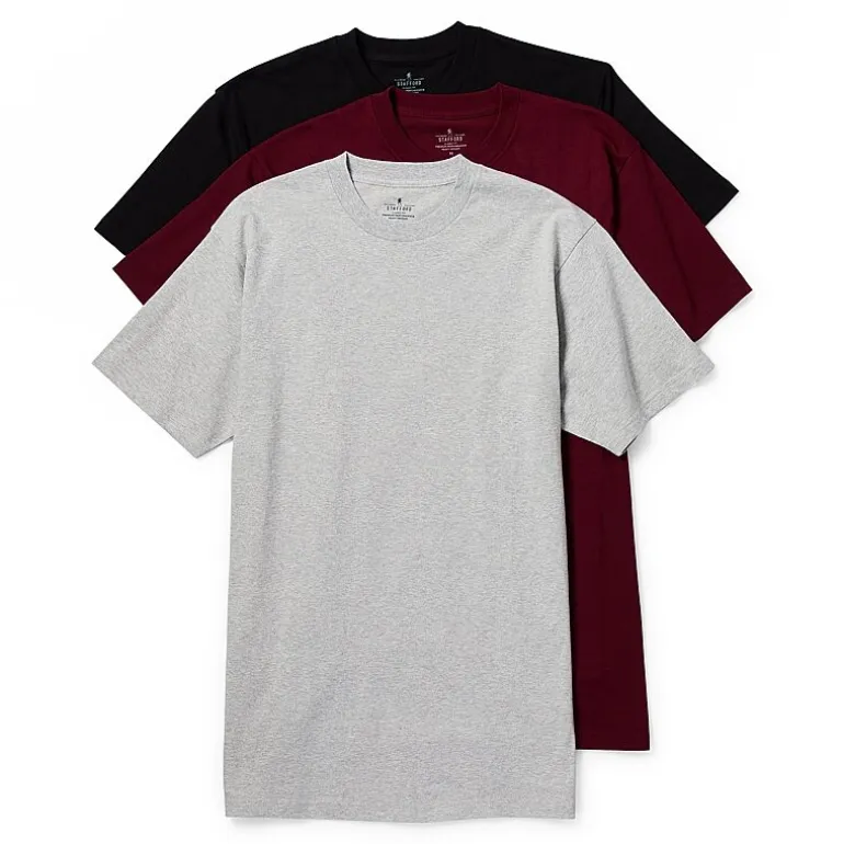 Stafford Heavyweight Mens 3 Pack Short Sleeve Crew Neck T-Shirt