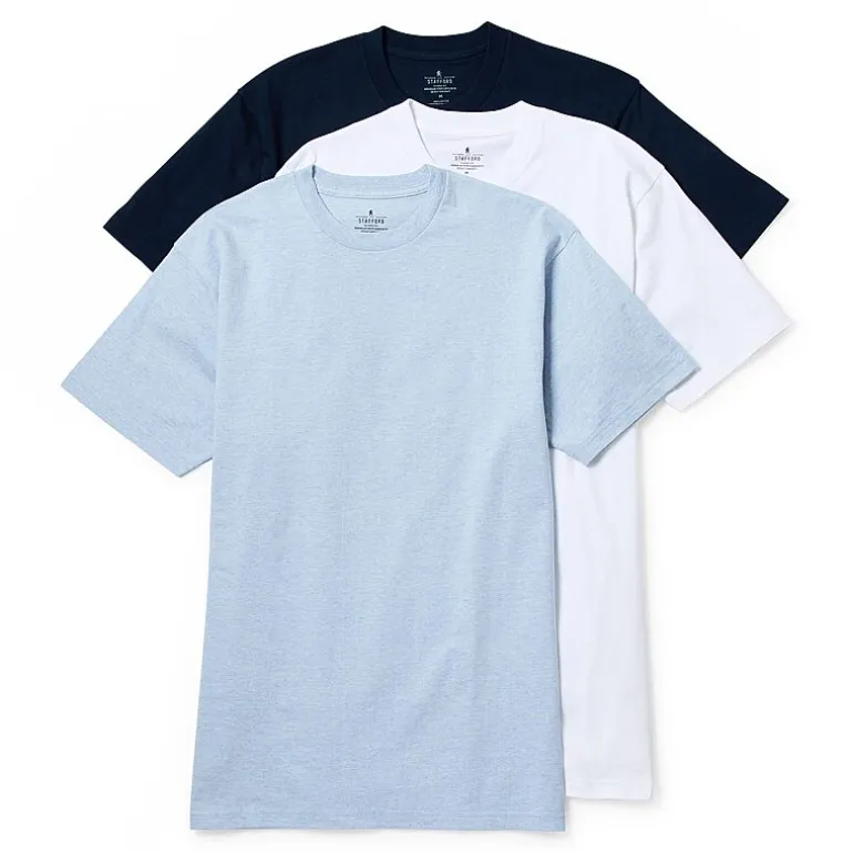 Stafford Heavyweight Mens 3 Pack Short Sleeve Crew Neck T-Shirt