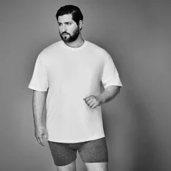 Stafford Heavyweight Mens 4 Pack Short Sleeve Crew Neck T-Shirt Tall