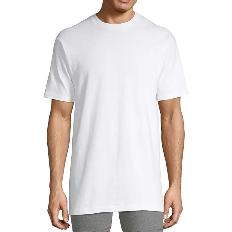 Stafford Heavyweight Mens 4 Pack Short Sleeve Crew Neck T-Shirt Tall
