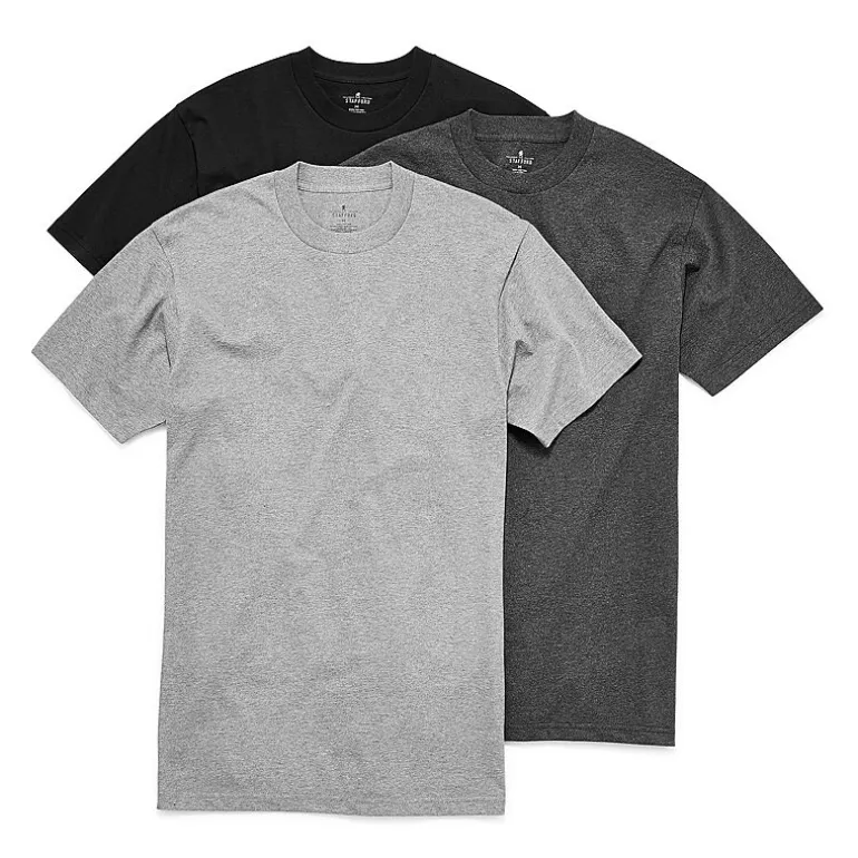 Stafford Heavyweight Mens 3 Pack Short Sleeve Crew Neck T-Shirt Tall