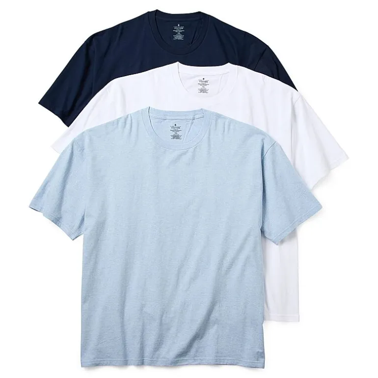 Stafford Heavyweight Mens 3 Pack Short Sleeve Crew Neck T-Shirt Big