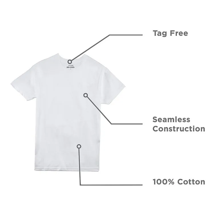 Stafford Heavyweight Mens 4 Pack Short Sleeve V Neck T-Shirt Big