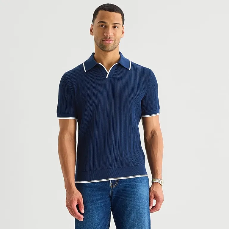 Stafford Johnny CollarN Mens Short Sleeve Polo Sweater
