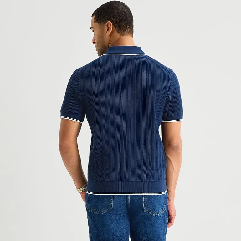 Stafford Johnny CollarN Mens Short Sleeve Polo Sweater