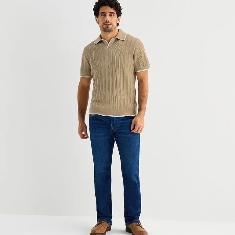 Stafford Johnny CollarN Mens Short Sleeve Polo Sweater