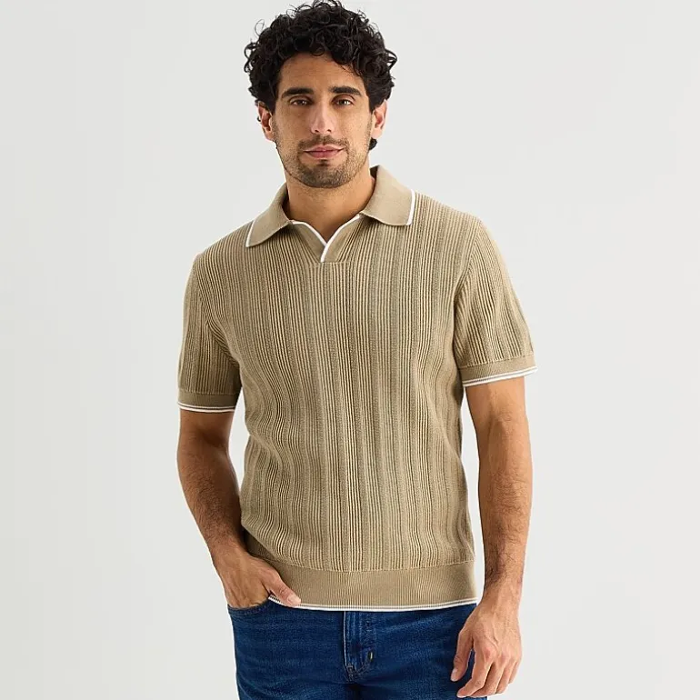 Stafford Johnny CollarN Mens Short Sleeve Polo Sweater