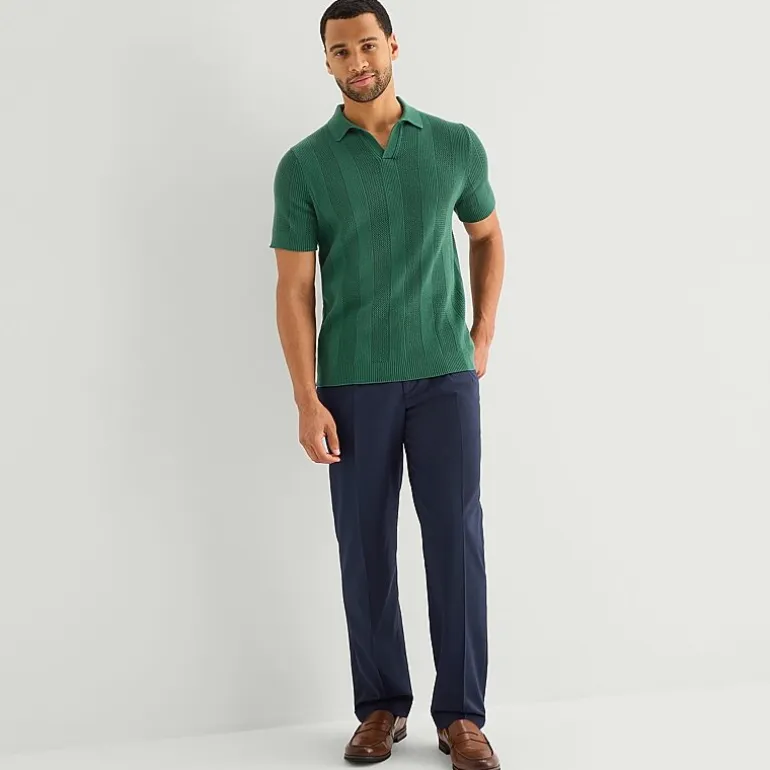 Stafford Johnny CollarN Mens Short Sleeve Polo Sweater
