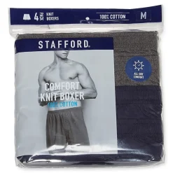 Stafford Knit Mens 4 Pack Boxers 305939