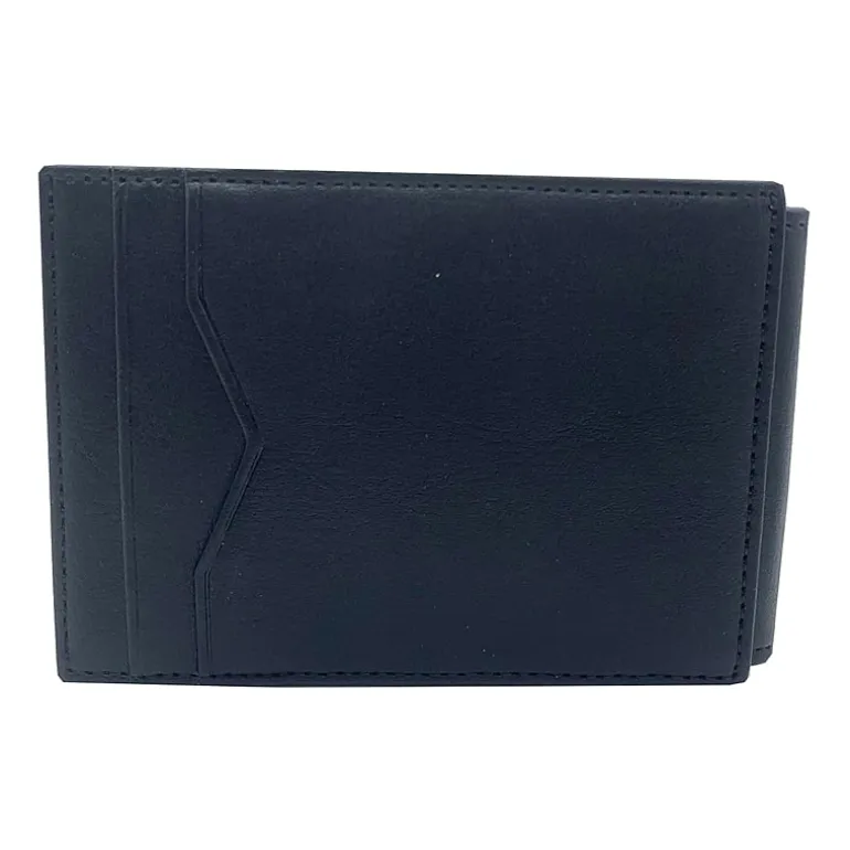 Stafford Leather Magnetic Card Case Mens Slim Fold Wallet