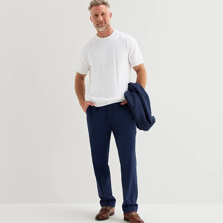 Stafford Linen Blend Bomber and Pant Separates
