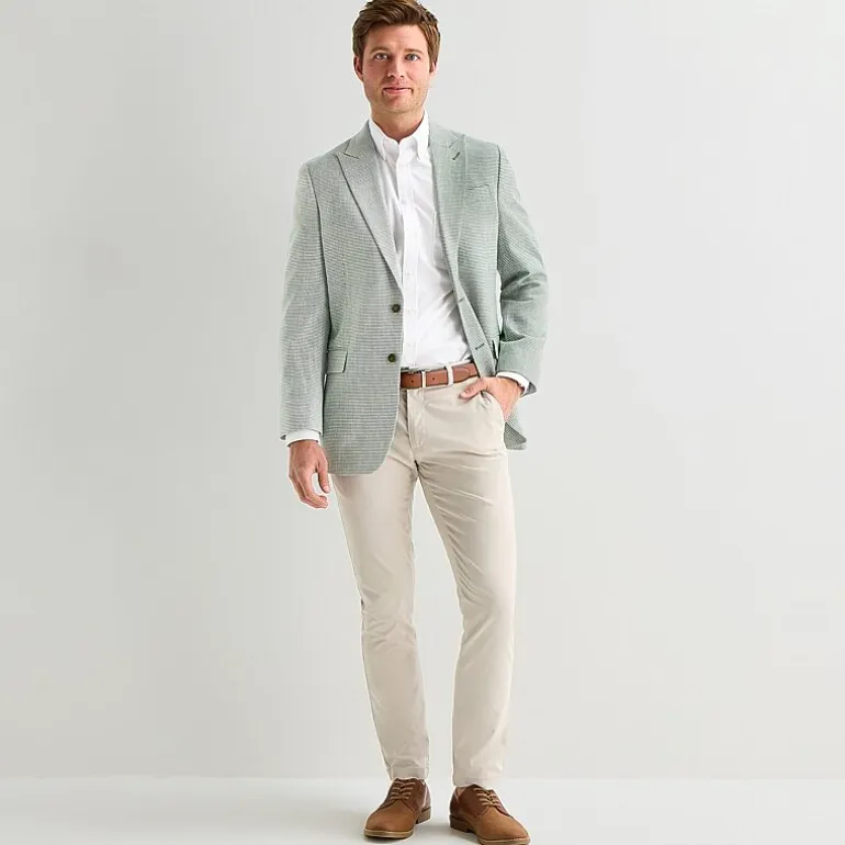 Stafford Linen Cotton Blend Mens Regular Fit Sport Coat