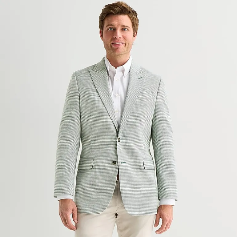 Stafford Linen Cotton Blend Mens Regular Fit Sport Coat
