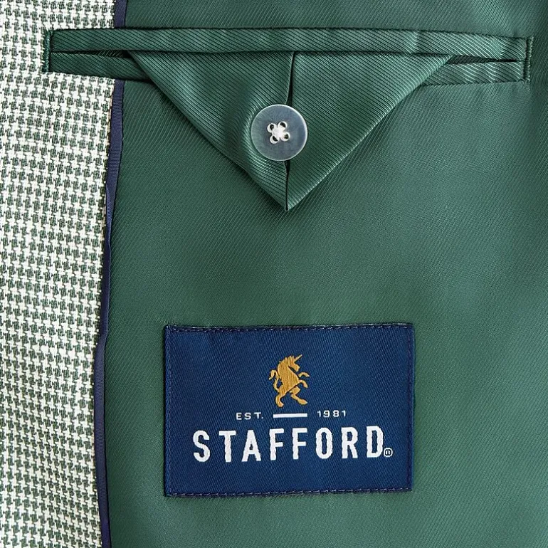 Stafford Linen Cotton Blend Mens Regular Fit Sport Coat