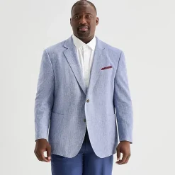 Stafford Linen Cotton Mens Big and Tall Classic Fit Linen Sport Coat