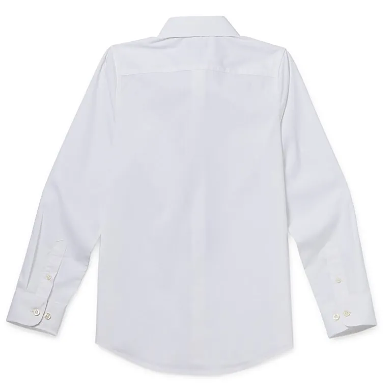 Stafford Little & Big Kid Boys Point Collar Long Sleeve Dress Shirt