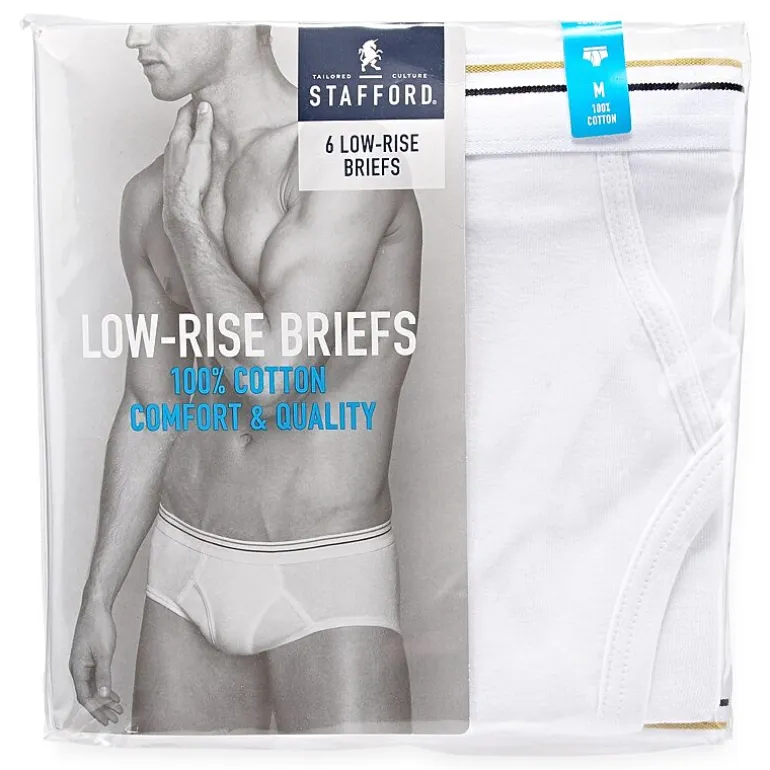 Stafford Low-Rise Mens 6 Pack Briefs 325616