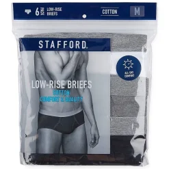 Stafford Low-Rise Mens 6 Pack Briefs 325616