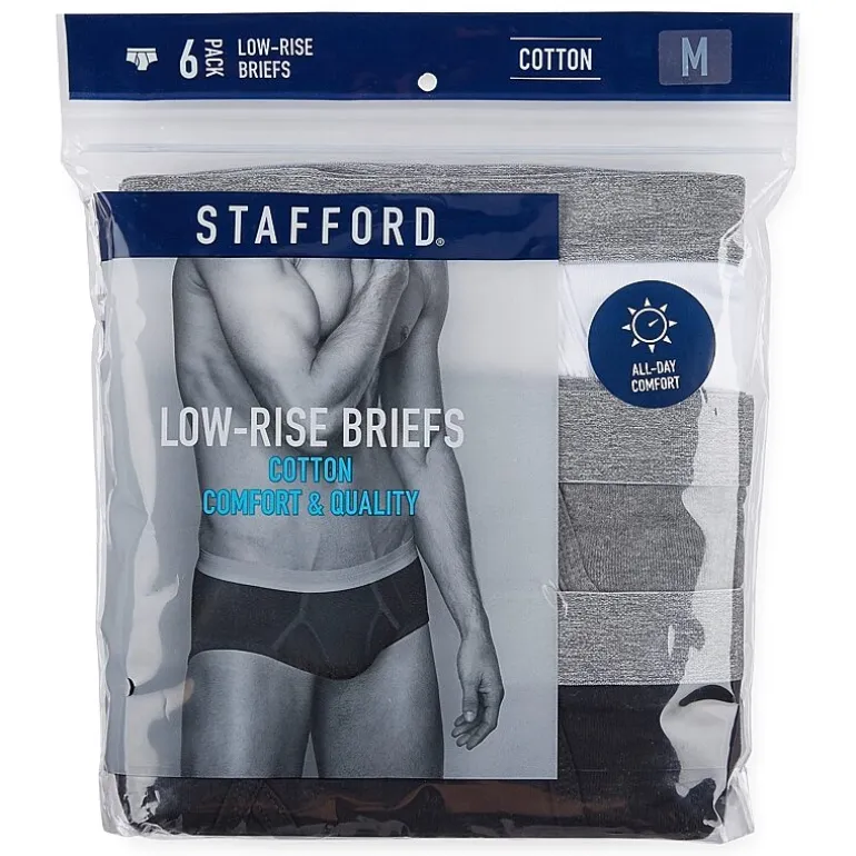 Stafford Low-Rise Mens 6 Pack Briefs 325616