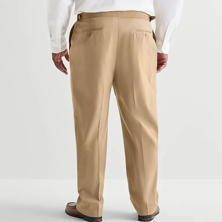 Stafford Mens Classic Fit Big and Tall Dress Flat Front Pant