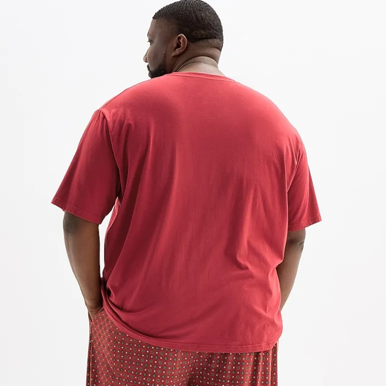 Stafford Mens Crew Neck Short Sleeve Big and Tall Pajama Top