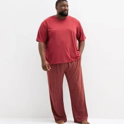 Stafford Mens Crew Neck Short Sleeve Big and Tall Pajama Top