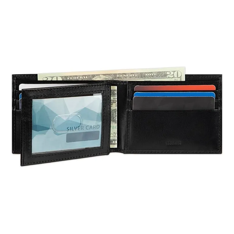 Stafford Mens Extra Capacity Personalized Rfid Blocking Bifold Wallet