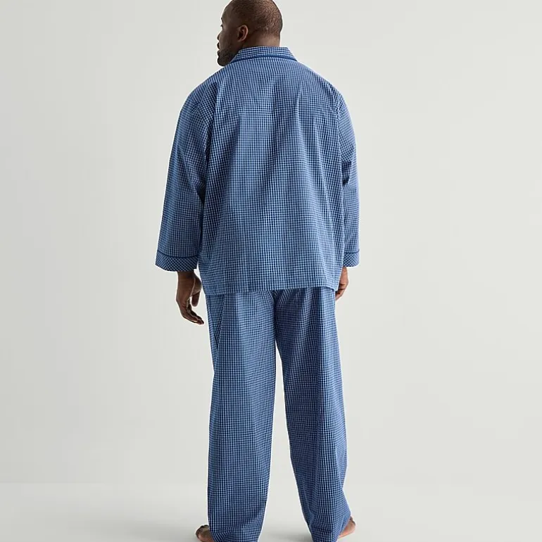 Stafford Mens Long Sleeve 2-pc. Big and Tall Pajama Set