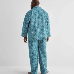 Stafford Mens Long Sleeve 2-pc. Big and Tall Pajama Set