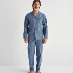 Stafford Mens Long Sleeve 2-pc. Pajama Set