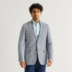 Stafford Mens Plaid Classic Fit Sport Coat