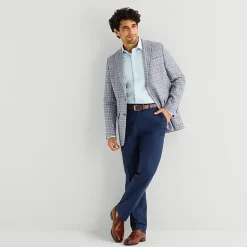 Stafford Mens Plaid Classic Fit Sport Coat