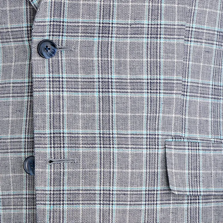 Stafford Mens Plaid Classic Fit Sport Coat