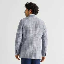Stafford Mens Plaid Classic Fit Sport Coat