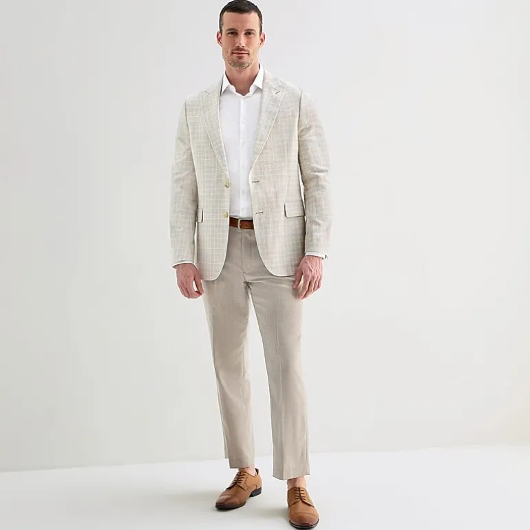 Stafford Mens Plaid Classic Fit Sport Coat