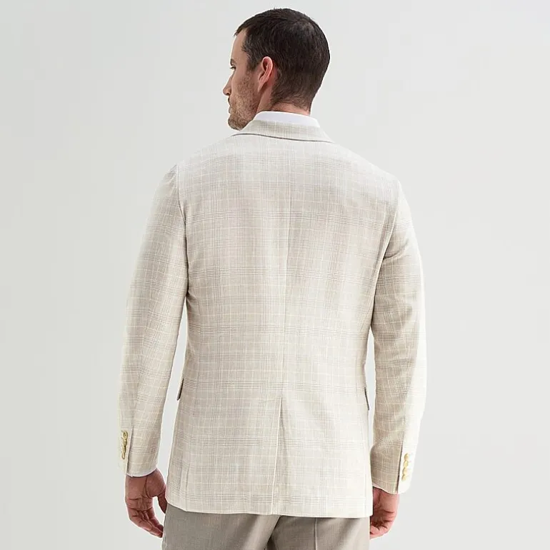 Stafford Mens Plaid Classic Fit Sport Coat